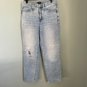 J. Crew Relaxed Boyfriend Distressed Straight Leg Jeans